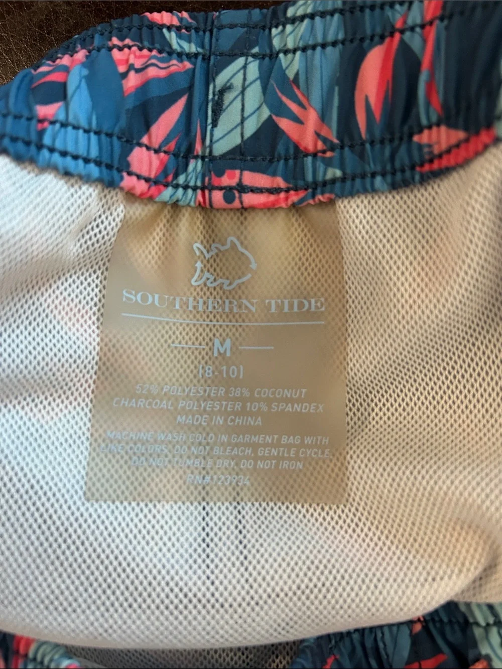 Youth Southern Tide Tropical Print Swim Trunks